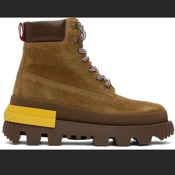 Moncler Brown Mon Corp Boots Size 41 - Picture 1 of 14
